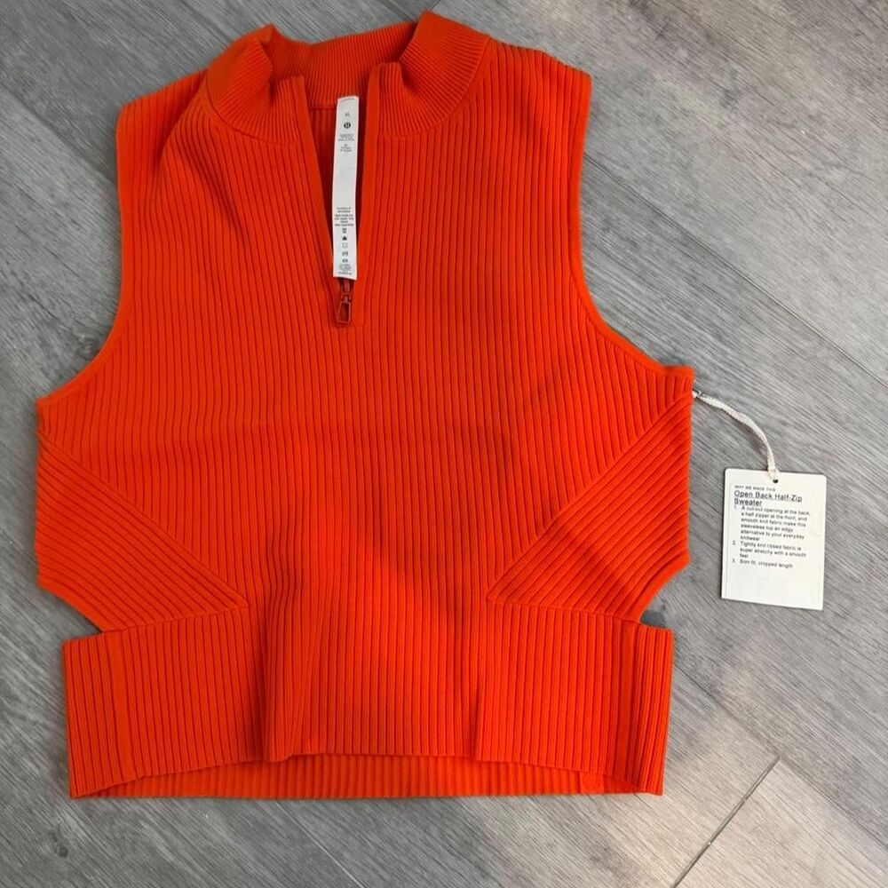 Lululemon Women's Red and Orange Jumper